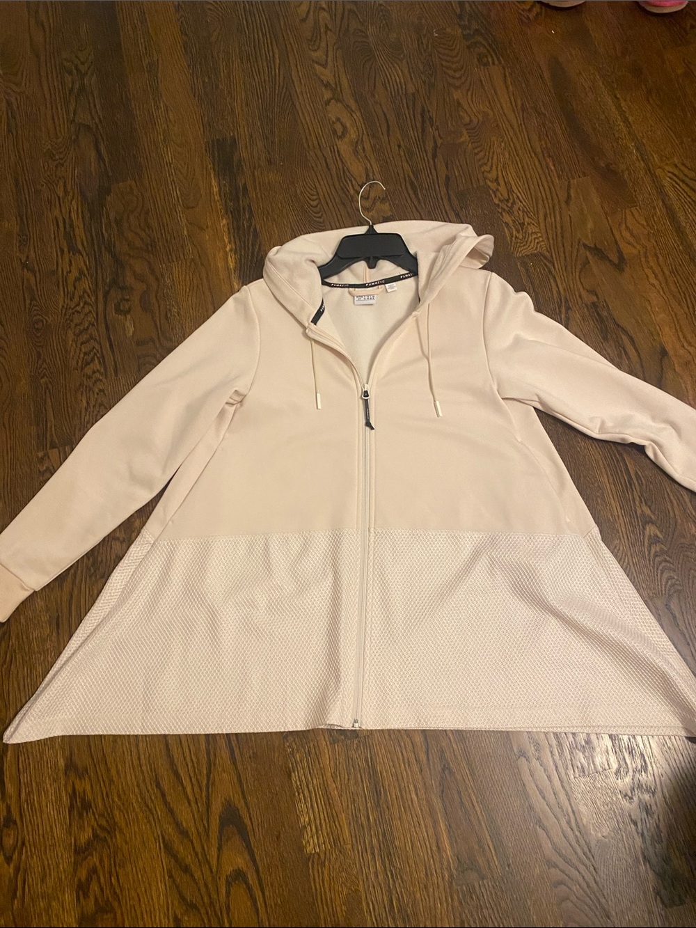 Puma Cream Zip-Front Hooded Women's Sweatshirt
